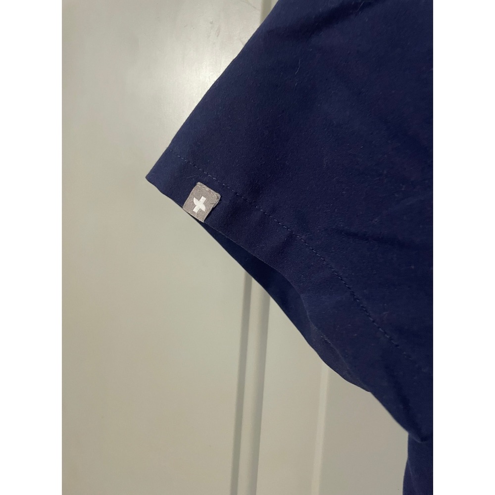 FIGS Scrub Set Women Sm Navy Blue Good Technical Collection Joggers Button Top - Picture 6 of 10